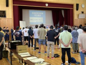 防災訓練　防災講話